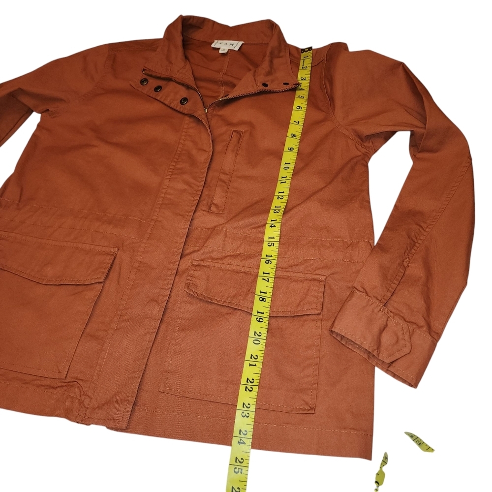E & M Womens Burnt Orange Utility Jacket Size S - Picture 8 of 15